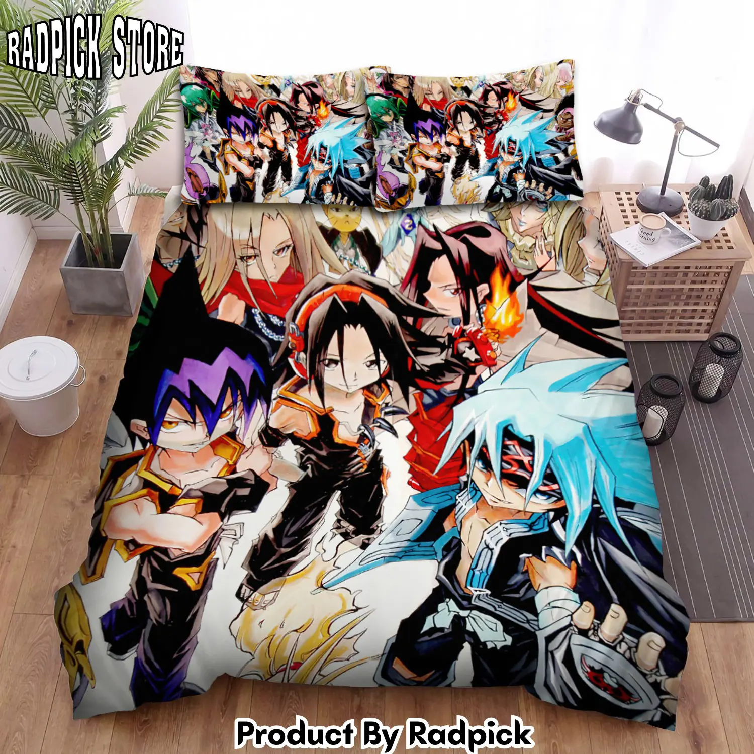 Radpick shaman king characters in the shaman fights bed sheets spread duvet cover bedding sets rp3272363